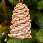 straw pine cone decoration