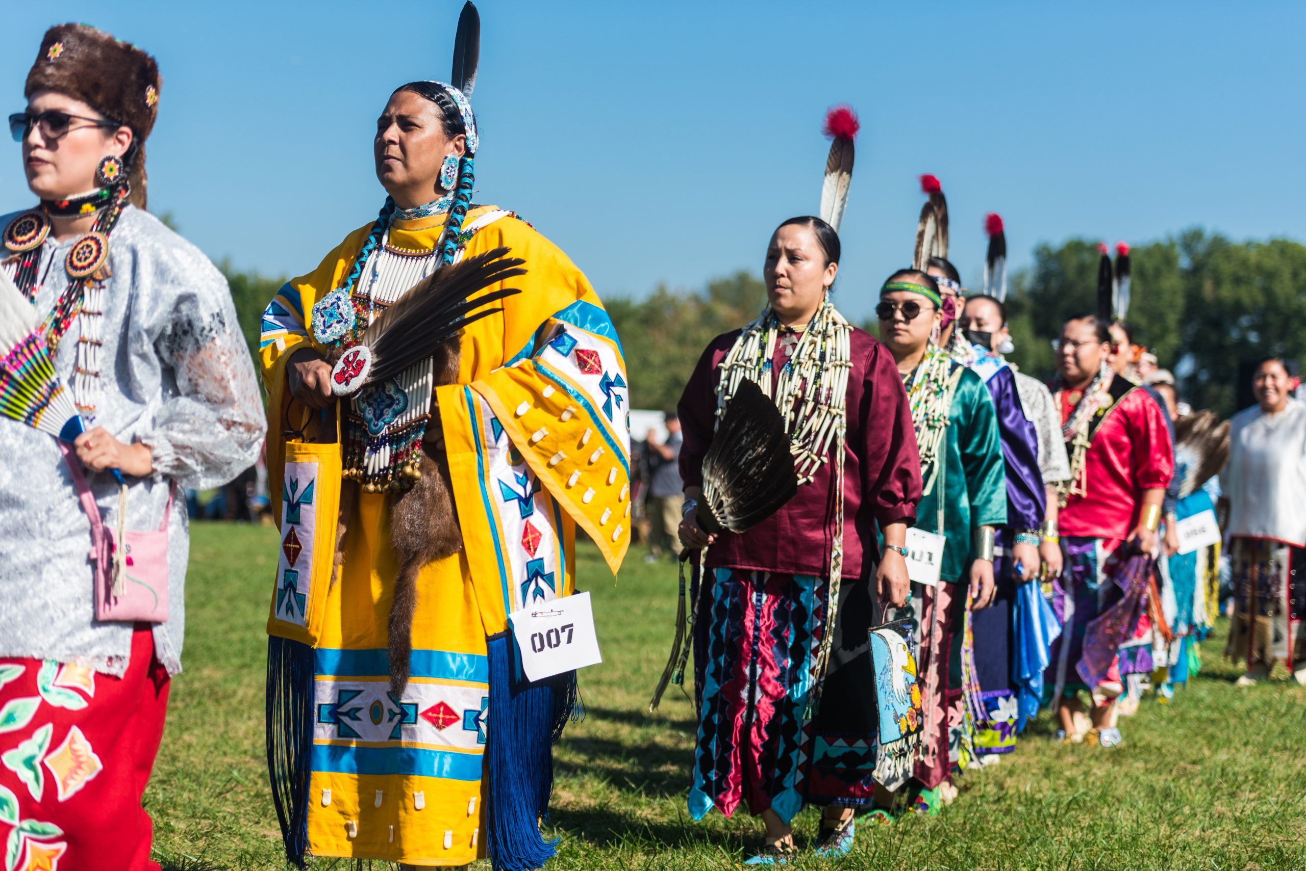 Women in Indigenous American clothing