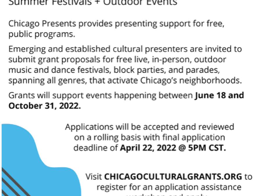 Chicago Presents Grant Program: Summer Festivals & Outdoor Events