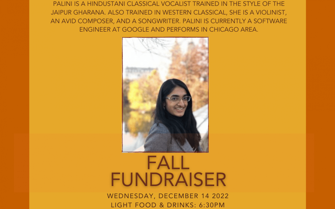 FALL FUNDRAISER- A Musical Evening by Palini Ramnarayan