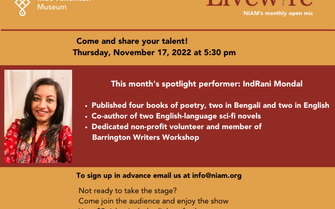 LIVEWIRE  NIAM’s Monthly Open Mic