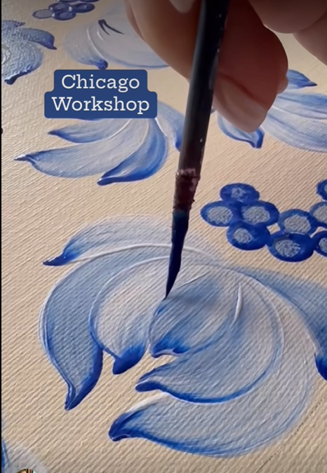 Petrykivka workshop by Kateryna Kryvolap