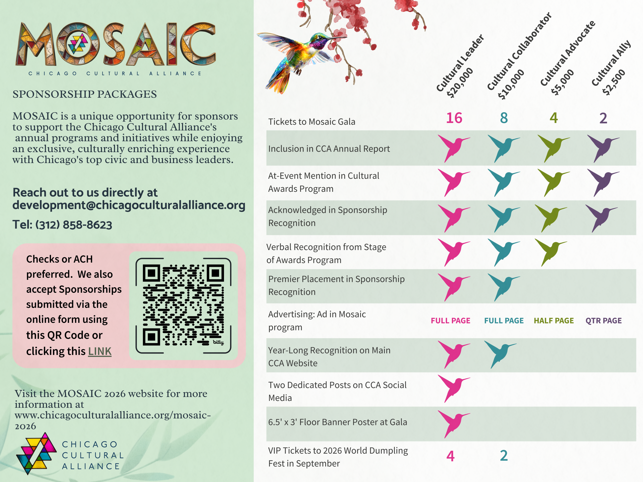 Mosaic Sponsorship final design with QR (24 x 18 in)